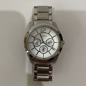 Fossil Silver Men’s Stainless Steel Multi-Function Watch